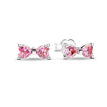 2025 European 925 Silver Moon Sun Bow Earrings Exquisite Charm Jewelry Gifts for Women