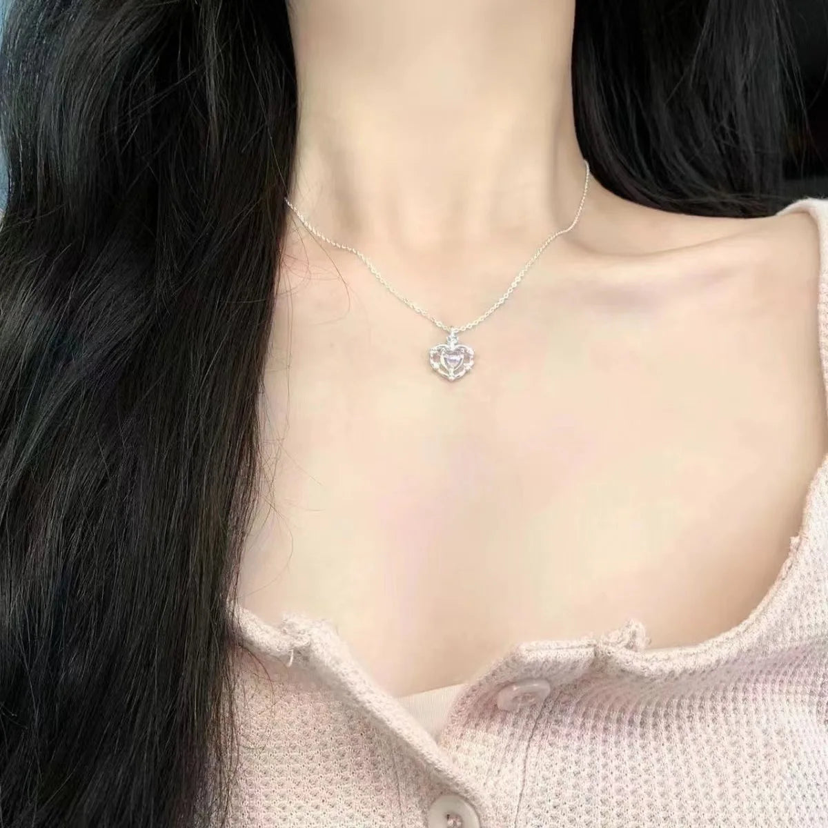 Gradual Love Alloy Necklace for Women and Couples