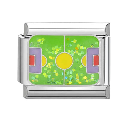 Y2K Green Series Italian Charm Bracelet Links with Camera Woods Flowers Designs in Stainless Steel