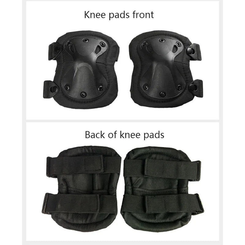 Outdoor Tactical Protective Gear Set Of 4 Knee And Elbow Pads