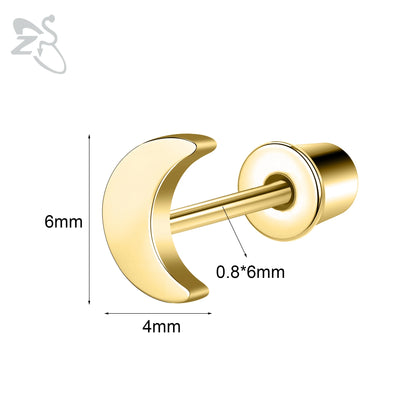 Charming Stainless Steel Flower Butterfly Stud Earrings for Children and Women