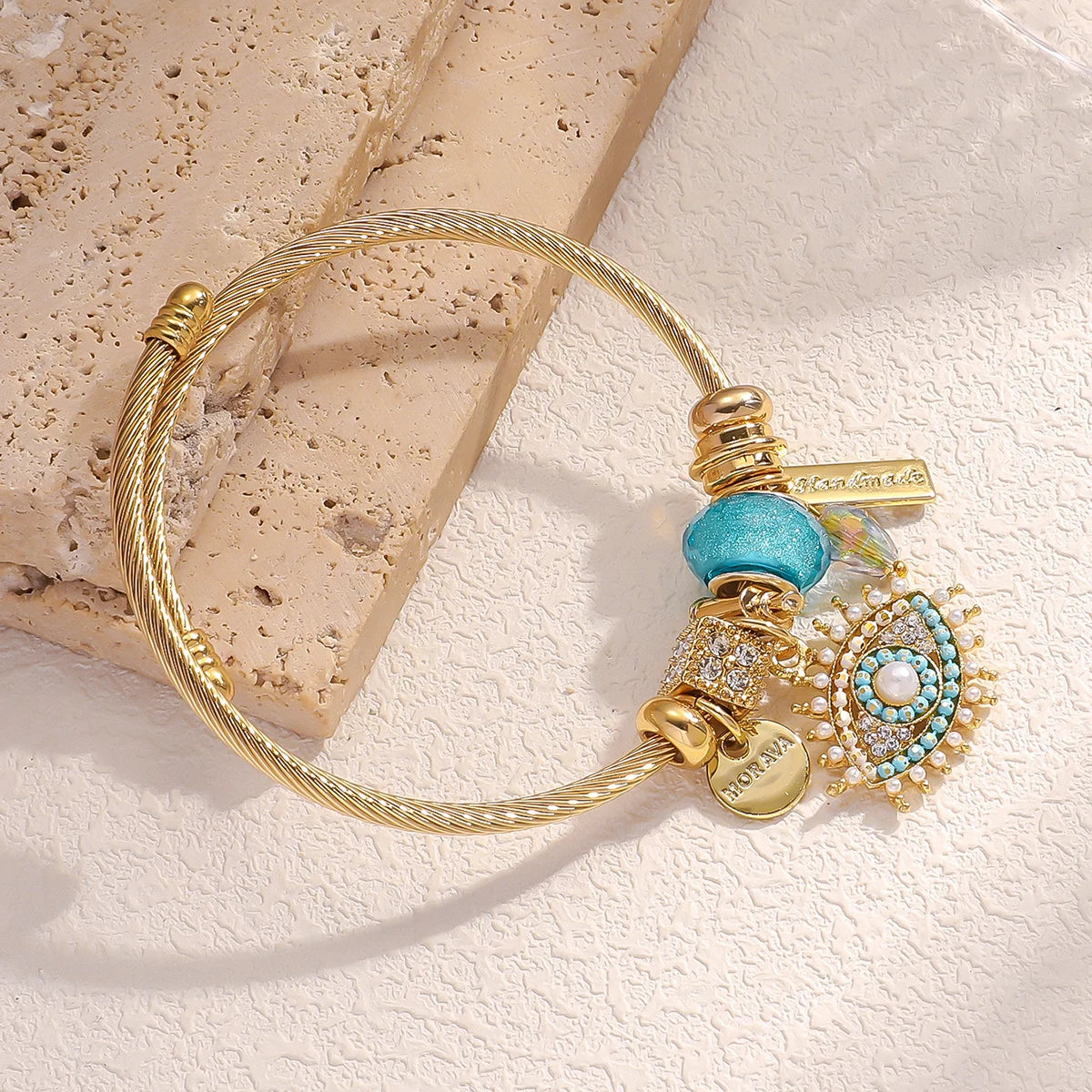 Women's Fashion Devil's Eye Beaded Bracelet – Elegant Cuff Jewelry for Date, Party, Festival