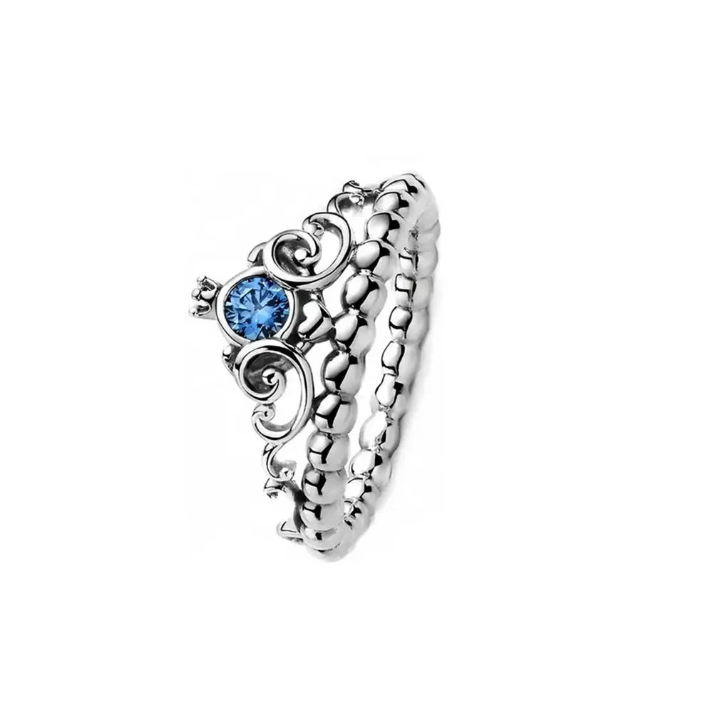 Elegant 2024 925 Silver Heart Charm Ring with Zircon for Women P2381