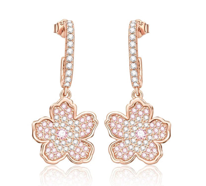 925 Sterling Silver Luxury Heart Sun Moon Stud Earrings Bow Butterfly Crab Clip Set for Women Party Jewelry Gifts