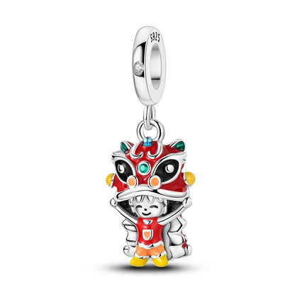 Sterling Silver Snowman Charm Beads for Bracelets Jewelry Gift KTC1378