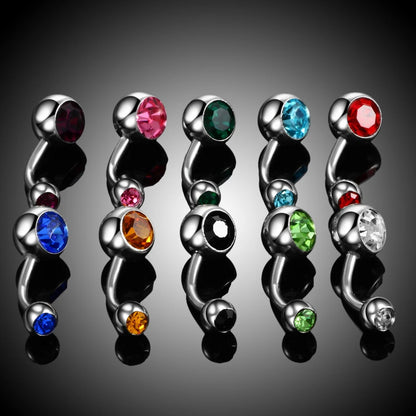 Gothic Crystal Stainless Steel Belly Button Ring for Women