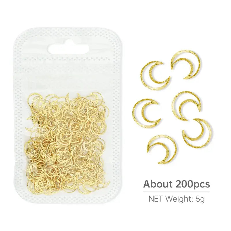 Resin Filling Metal Rivet Moon Stars Nail Art Decorations Mixed Beach Ocean Style Jewelry DIY Charms 5g-XYLD-2