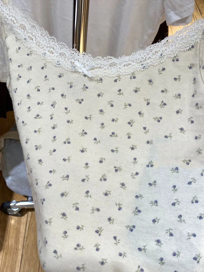 Dozw Lace Knitted Cotton Camisole Top For Women Chic
