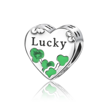 925 Sterling Silver Green Heart Clover Dinosaur Hot Air Balloon Charms for DIY Bracelets Fine Zircon Jewelry