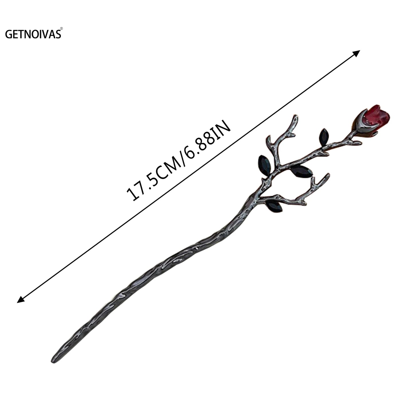 Elegant Floral Metal Hairpin Set for Women - Modern Chinese Hanfu Hair Accessories