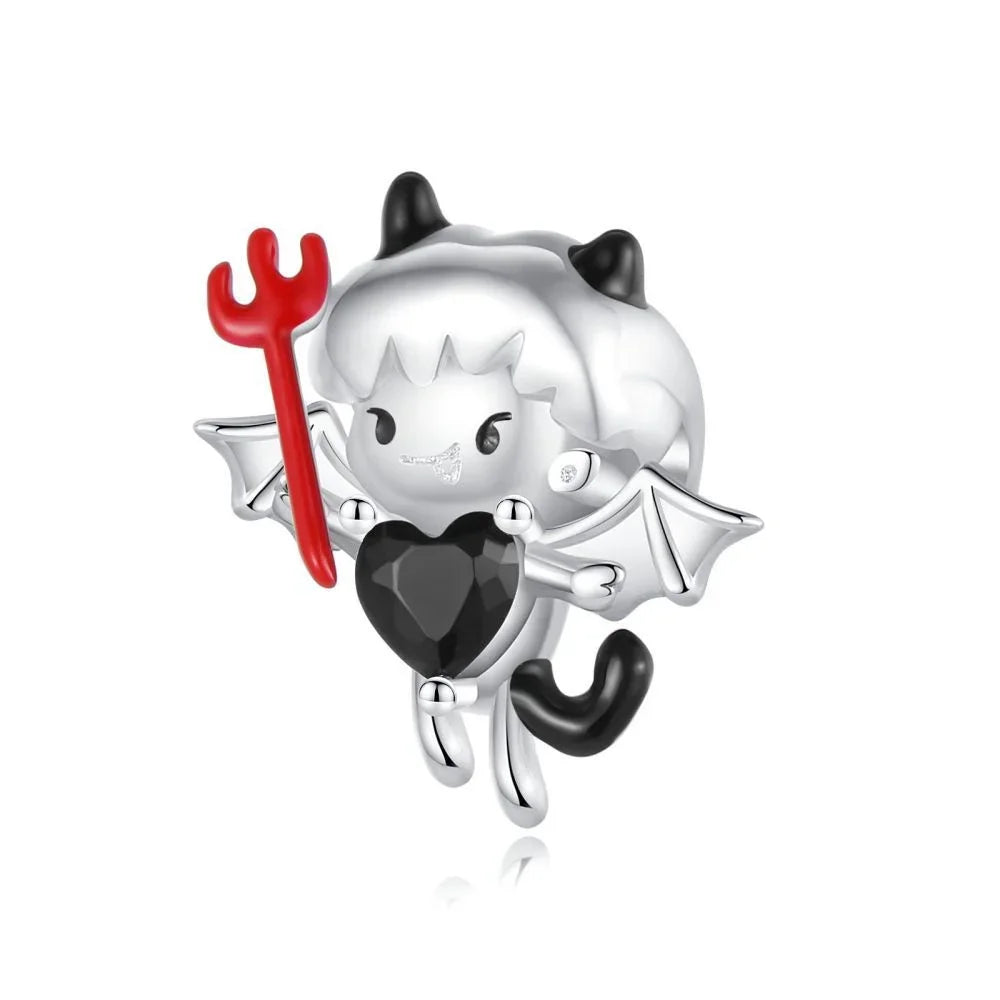 925 Sterling Silver Halloween Charms Pumpkin Ghost Witch Hat Pendant Beads for DIY Bracelet Necklace