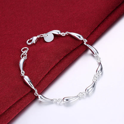 Elegant 925 Sterling Silver Water Drop Jewelry Set for Women Fashion Wedding Party Gifts