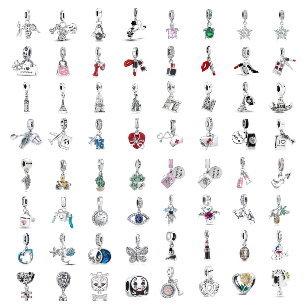 Sunflower Evil Eye Charm 925 Silver Plated Bead for DIY Bracelets Women's Jewelry
