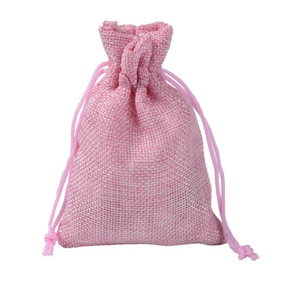 Colorful Cotton Jute Gift Pouches Set of 50 - Customizable Storage Bags for Jewelry and Accessories