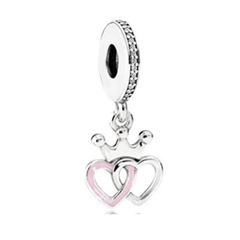 Yinyang Flower Clover Pendant 925 Silver Amulet for Bracelets DIY Jewelry Gift B1092