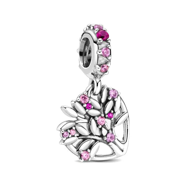 925 Sterling Silver Loving Grandma Family Tree Charm