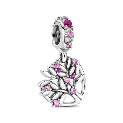 925 Sterling Silver Loving Grandma Family Tree Charm