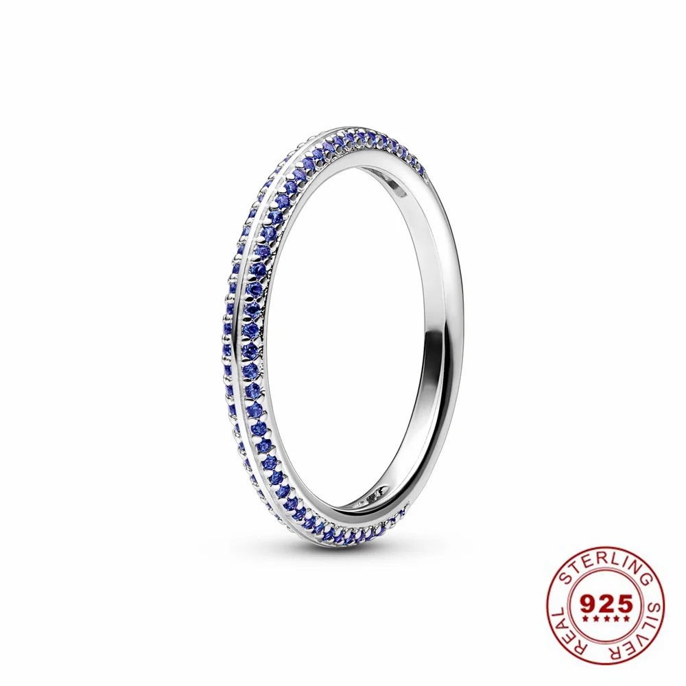 Hot Sale Original 925 Sterling Silver Tiara Heart Wedding Ring with Sun and Moon Design for Women PAR296