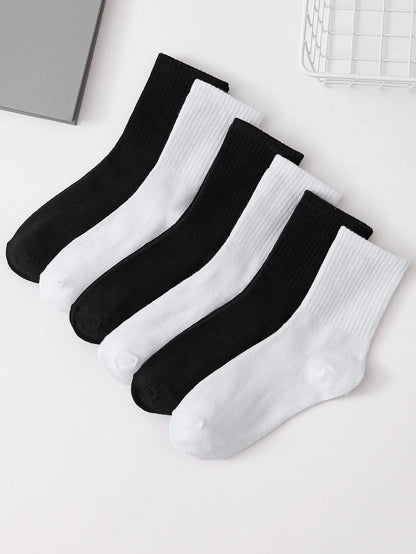 6/12 Pairs Middle Tube Socks For Men And Women Casual Single code LLZ082
