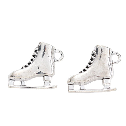 Vintage Zinc Alloy Shoe Charms Set for DIY Jewelry Making - 8 Pieces