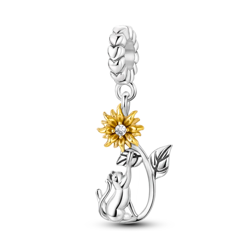 Silver Plated Eternal Symbol Charms with Luminous Star Beads and Love Dangle Safety Chain for DIY Jewelry