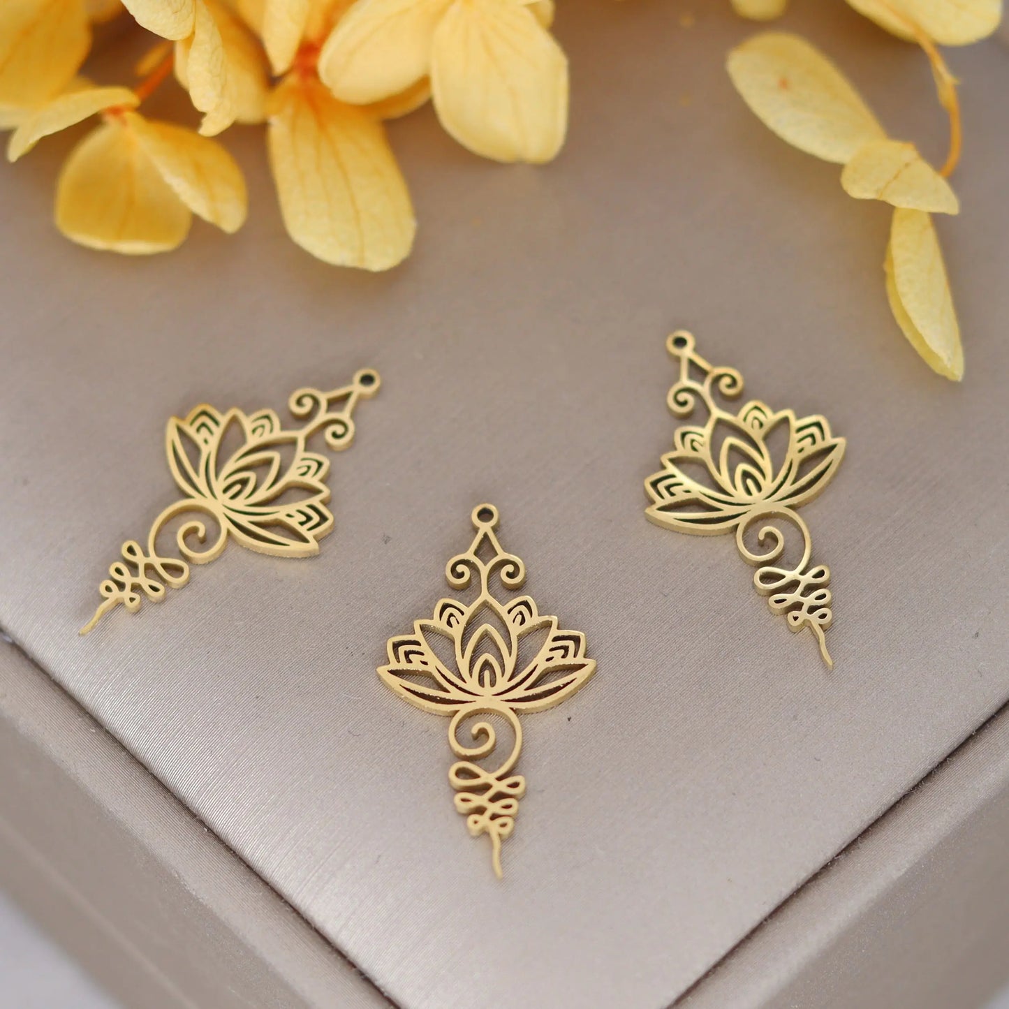 Elegant DIY Amulet Set: Phoenix Bird, Hummingbird, Snake Charms in Stainless Steel for Jewelry Making