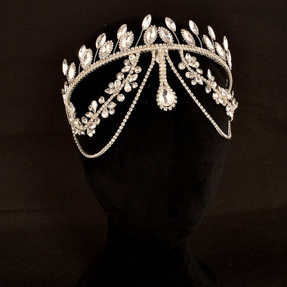 DZ165 Luxury Bridal Crystal Tiara Headband for Weddings and Proms