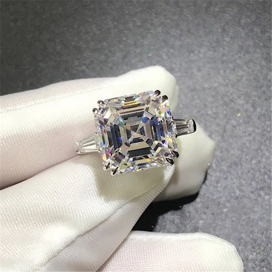 Fashion Anniversary Ring 925 Sterling Silver Moissanite Wedding Band for Women and Men
