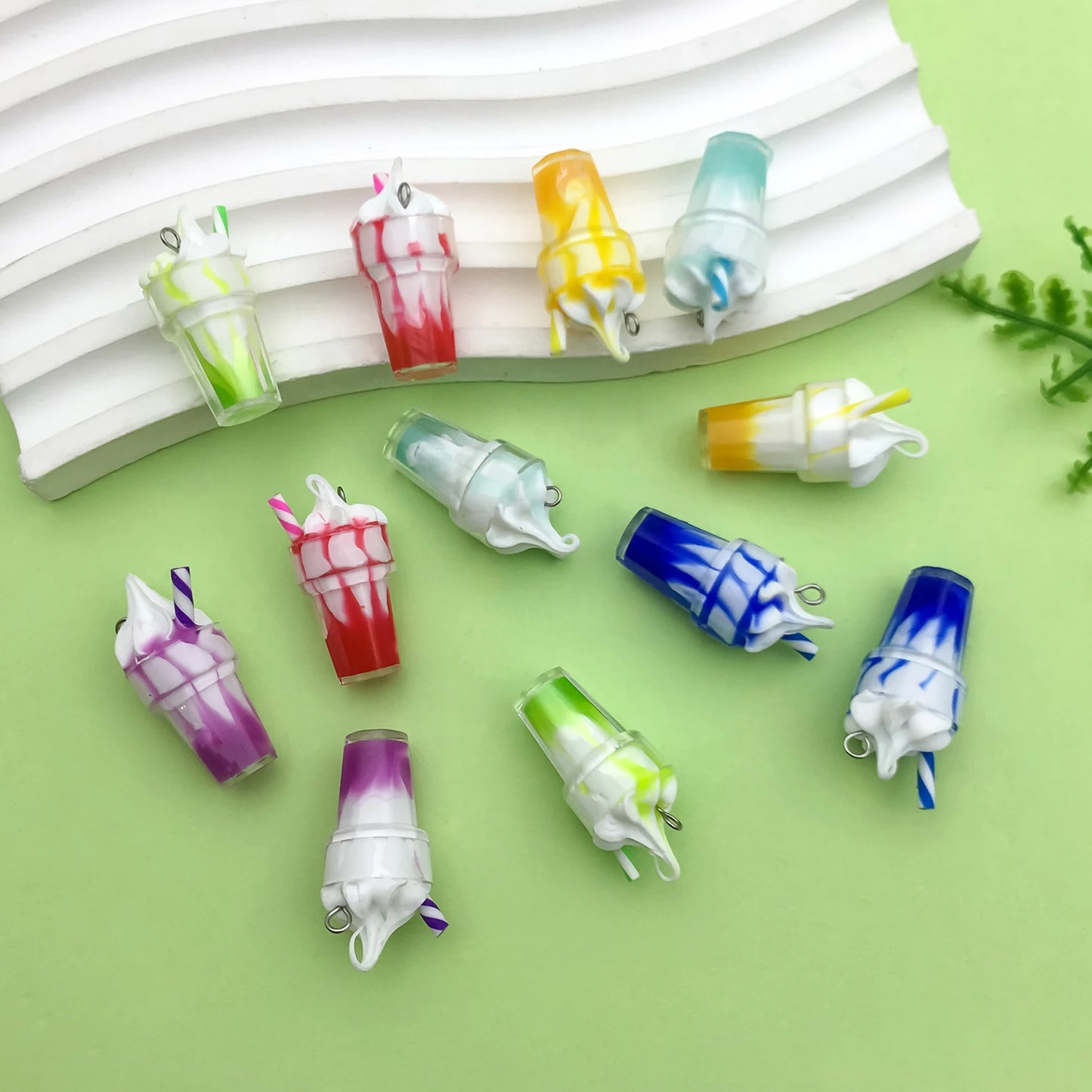3D Ice Cream Resin Charms Set for DIY Jewelry Crafting