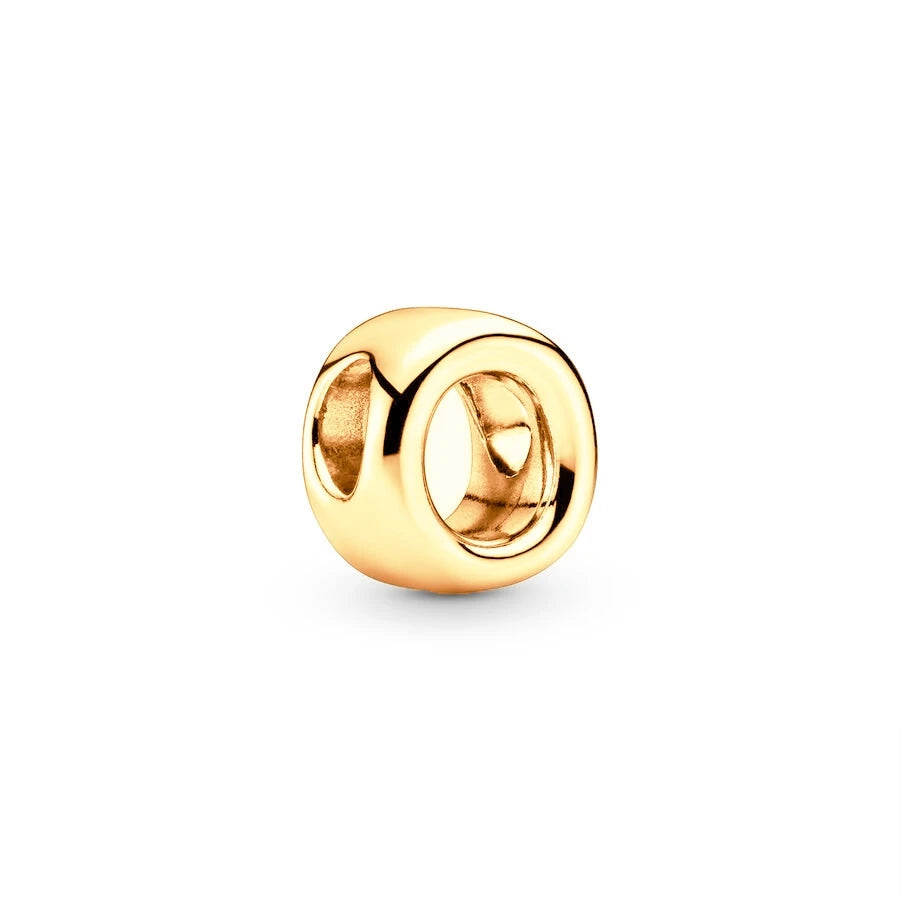 Gold Plated A To Z Alphabet Charm Beads For 925 Bracelet