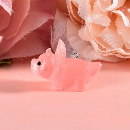 Luminous 3D Dinosaur Charms Resin Pendants for DIY Jewelry Making