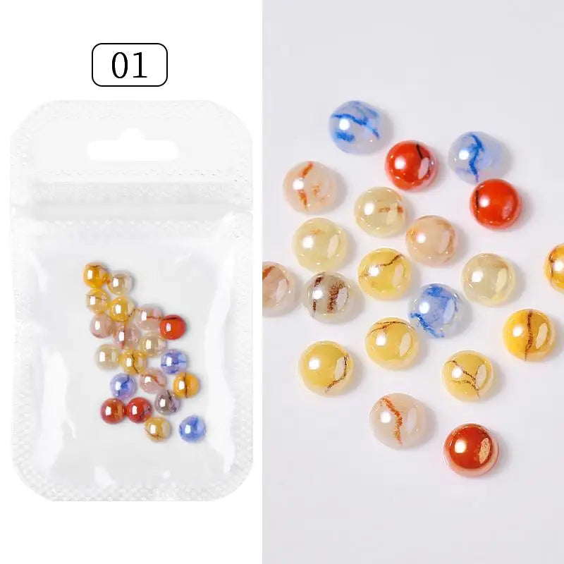 Kawaii Lollypop 3D Nail Art Charms Set with Resin Butterfly and Bear Rhinestones