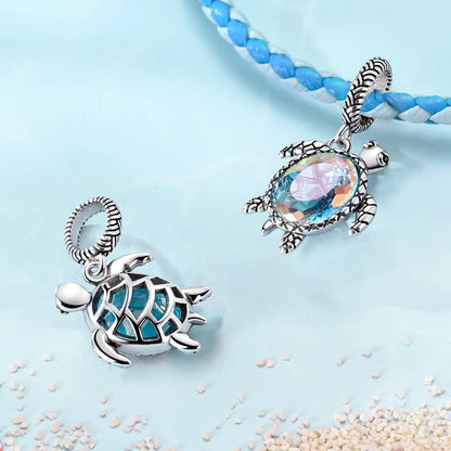 Elegant 925 Sterling Silver Turtle Pendant Beads for Bracelets