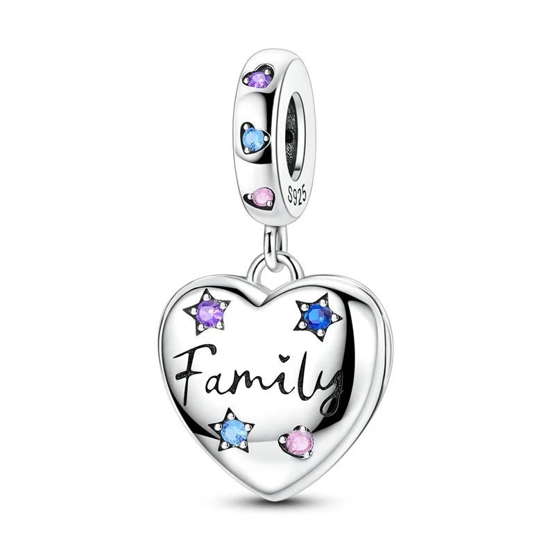 925 Sterling Silver Lucky Green Four Leaf Clover Horseshoe Charm Beads for Bracelets and Necklaces