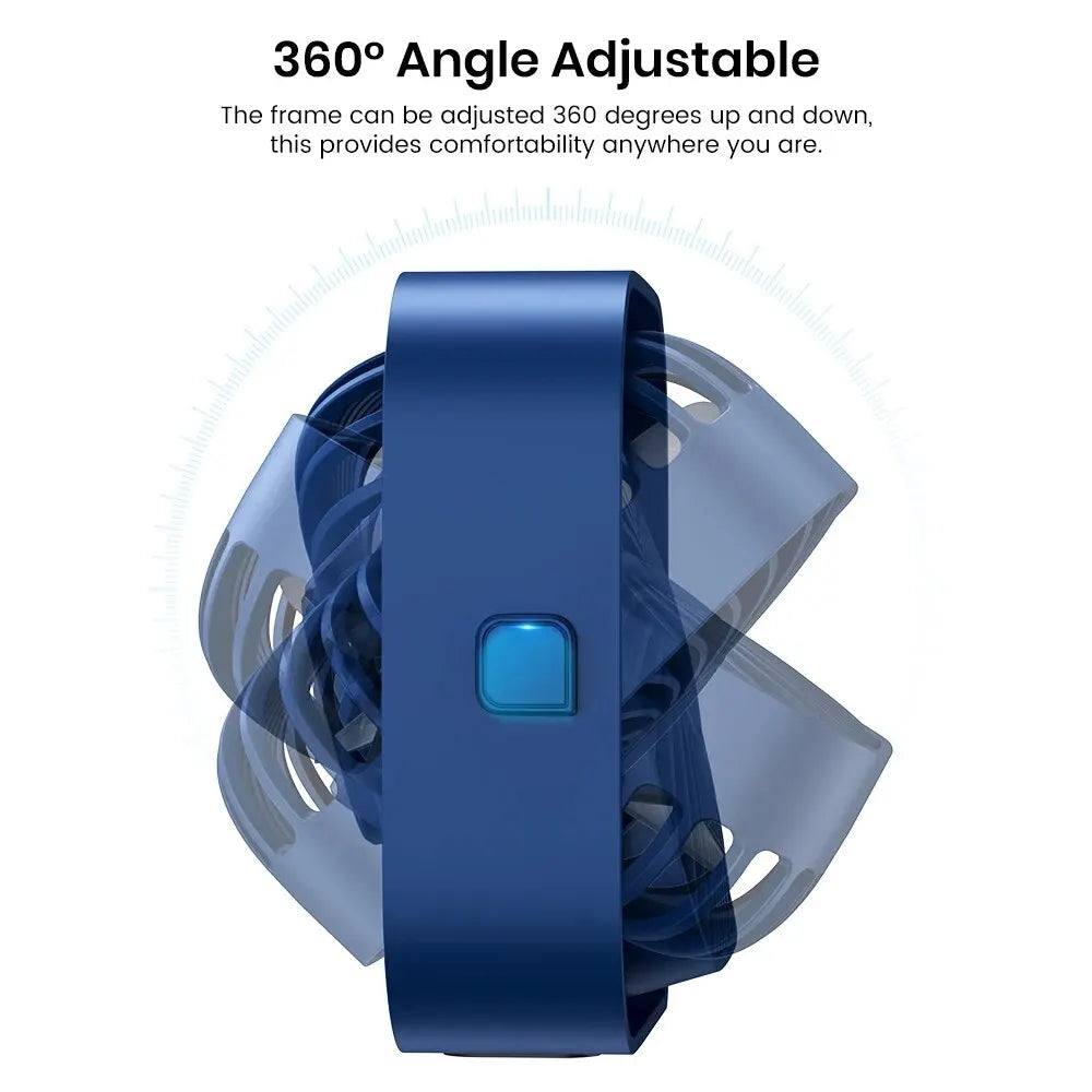 TOPK Mini Portable Fan, USB Desk Fan Table, Quiet 3 Speed Wind Personal Fan 360° Rotatable Head