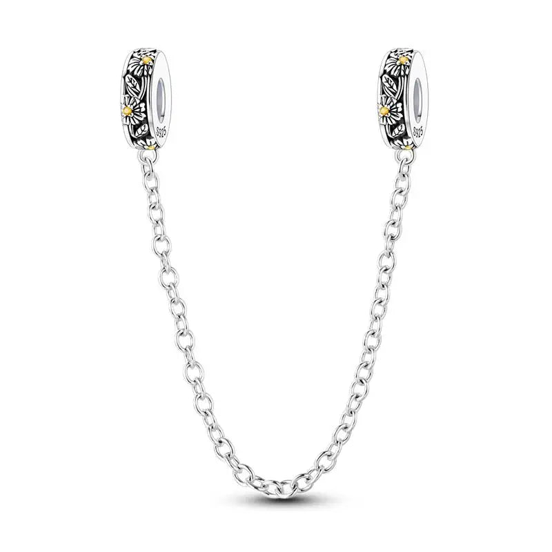 Genuine 925 Sterling Silver Heart Charm Bead for Mother's Day Bracelet Gift