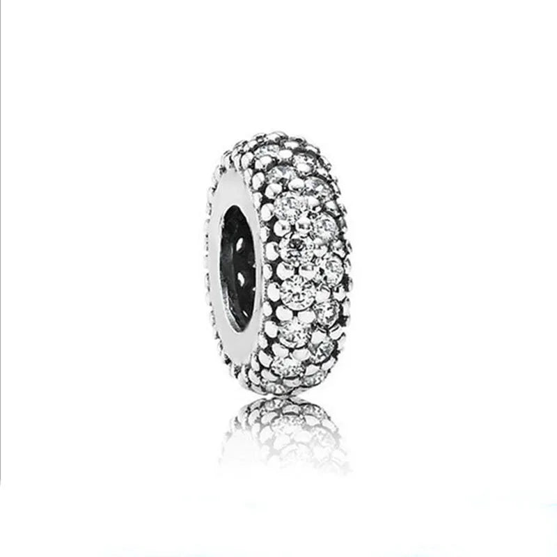 European Zircon Charm Beads 925 Silver Pendant Necklace for Women Gift P498-bai