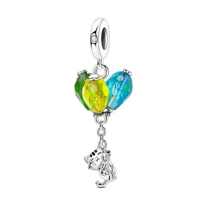 Original 925 Sterling Silver Cat Claw Charms with Zircon Accents Money Attract Earrings and DIY Necklace Bracelet Beads Gift Jewelry