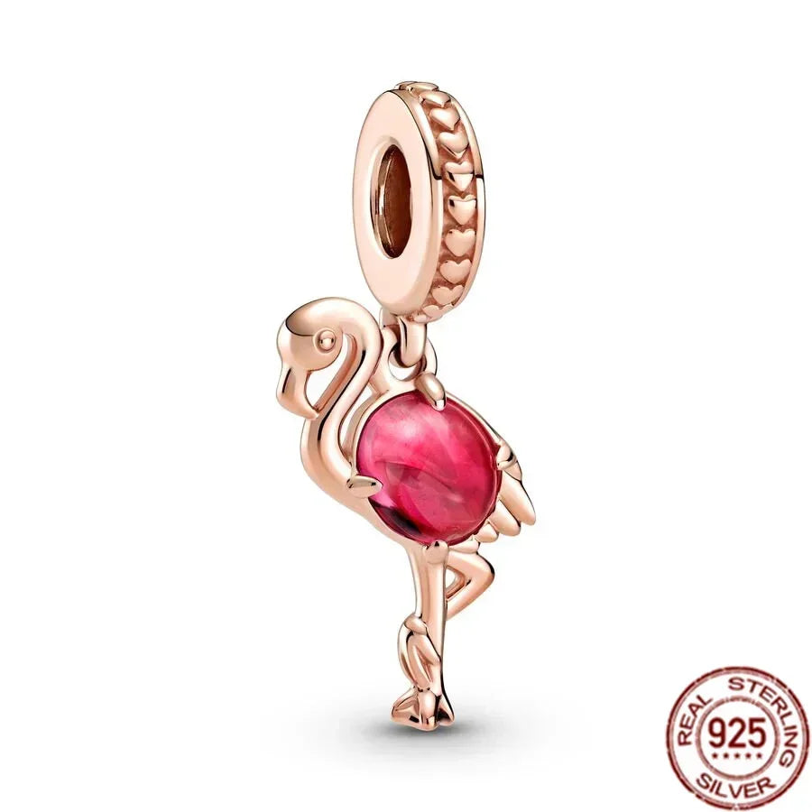 Original 925 Sterling Silver Ocean Pearl Shell Octopus Charm Bead Jewelry Set for Summer Romantic Style