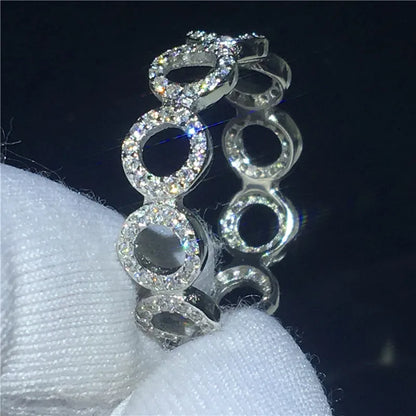 Classic Lady Lab Diamond Ring in 925 Sterling Silver Elegant Bridal Engagement Jewelry Gift for Women Style 12