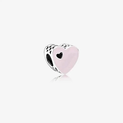 Romantic Heart Bead Pendant Set for Charm Bracelets and Necklaces Thanksgiving Jewelry Gift for Women BD15