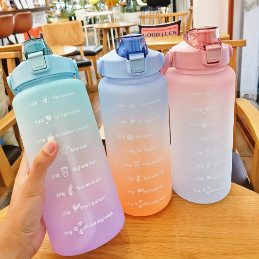 2L 900ml Leakproof Motivational Water Bottle For Fitness