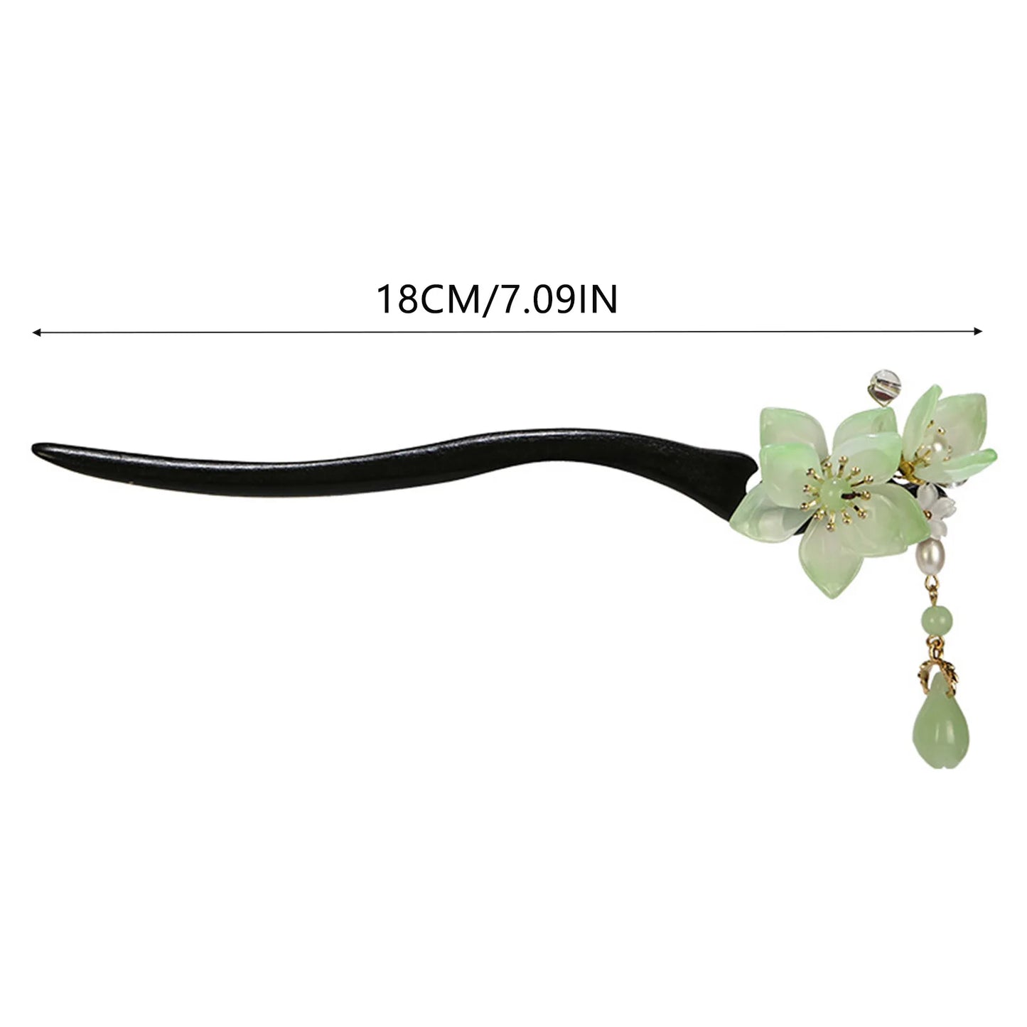 Elegant Hanfu Style Handmade Wooden Hairpin for Weddings and Special Occasions