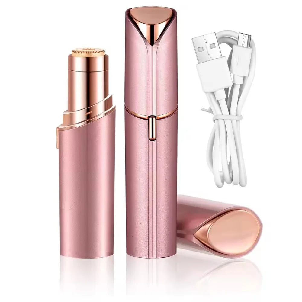Facial Hair Removal for Women Mini Hair Remover Electric Razor USB-Rose Gold