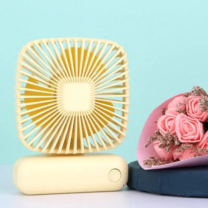 Multi-functional Portable USB Charging Fan for Home Office Car Outdoor All-round Cooling Must Yellow