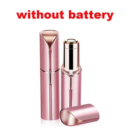 Portable Lipstick Shaped Electric Hair Remover For Women Battery mode Rose