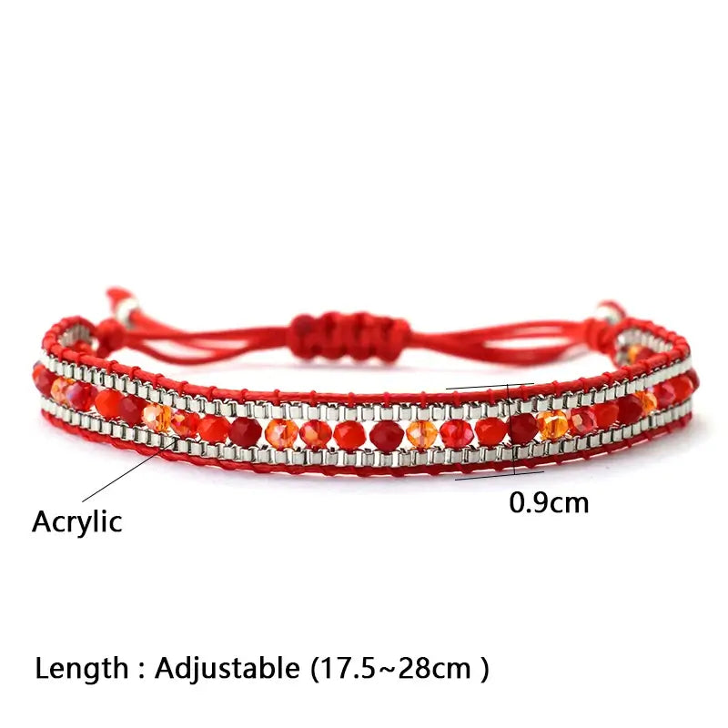 Bohemian Cord Chain Bracelet for Women - Beach Style Handmade Jewelry