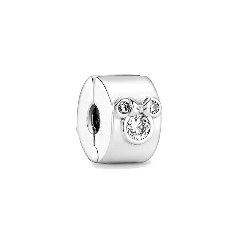 Exquisite 925 Silver Rabbit and Mouse Pendant Beads for DIY European Bracelets with Zircon Accents