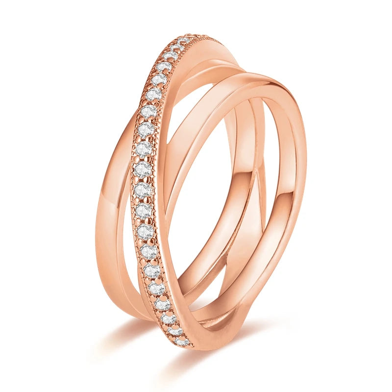 Silver Plated Luxury Stackable Ring for Women with Real Infinite Flower Daisy Design – Elegant Fine Jewelry for Engagement and Wedding Parties AKTR059