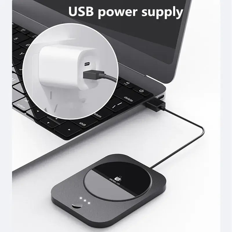 USB Cup Warmer Coffee Milk Tea Water Mug Heater Temperature Adjustable Heating Coaster For Home Office Winter